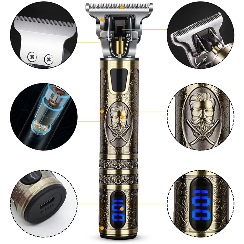 Tondeuse T9 LCD PRO – Design Premium & Coupe Parfaite en Un Seul Passage